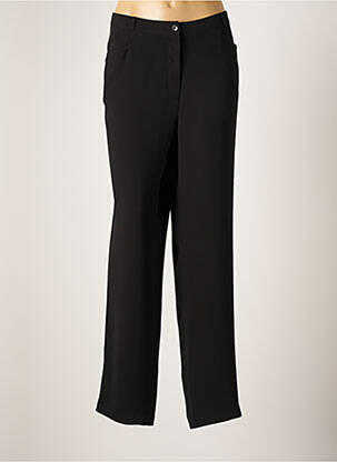 Pantalon droit tissage crêpe taille normale noir ANNE KELLY femme