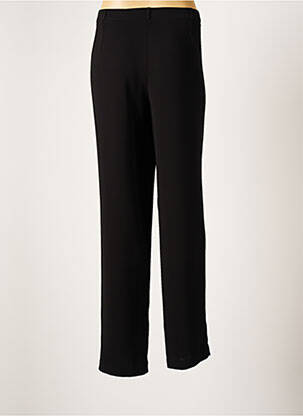 Pantalon droit fermeture zippée sous rabat boutonné taille normale noir ANNE KELLY femme