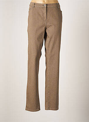 Pantalon droit stretch taille normale marron ANNE KELLY femme