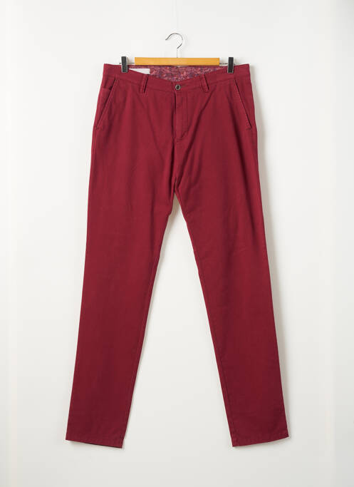 Pantalon chino rouge BRUNO SAINT HILAIRE pour homme