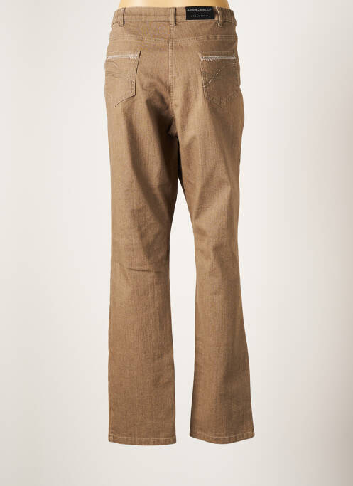 Pantalon droit marron ANNE KELLY pour femme