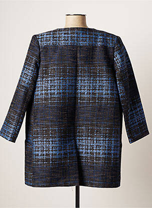 Veste casual col rond bleu OPULLENCE femme