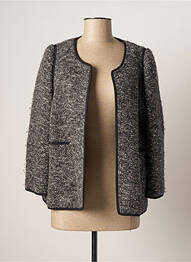 Veste casual col rond gris PABLO femme