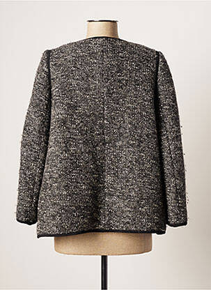 Veste casual col rond gris PABLO femme