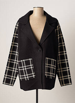 Veste casual coupe droite noir MARINA V femme