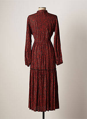Robe longue manches longues manches longues rouge SASSIA femme