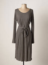Robe mi-longue imprimé fantaisie manches longues marron WEEKEND MAXMARA femme