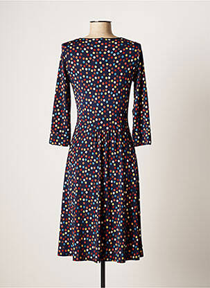 Robe mi-longue manches 3/4 manches 3/4 bleu SASSIA femme