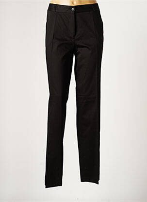 Pantalon chino tissage popeline taille normale noir KACY femme