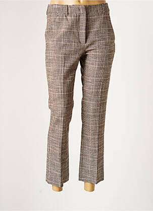 Pantalon chino fermeture zippée sous rabat avec crochet gris GERARD DAREL femme