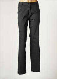 Pantalon chino tissage popeline taille normale noir KACY femme