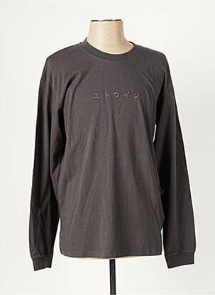 T-shirt gris EDWIN pour homme