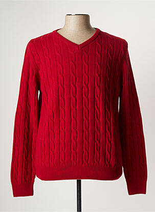 Pull rouge MONTE CARLO pour homme