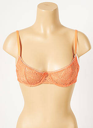 Soutien-gorge tissage dentelle orange PRINCESSE TAM-TAM femme