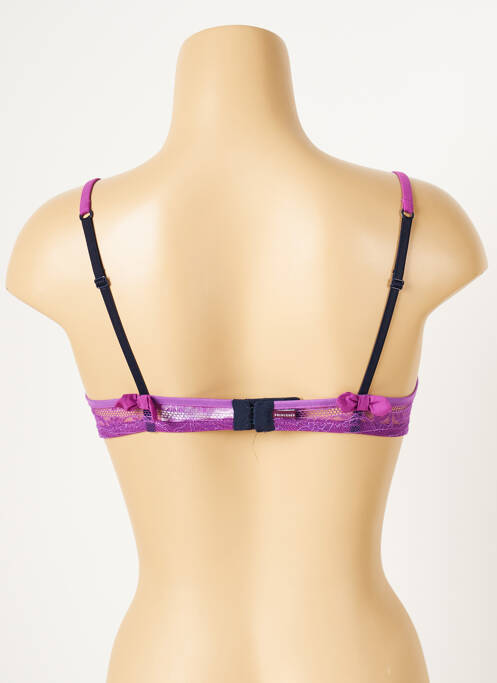 Soutien-gorge tissage dentelle haut triangles violet PRINCESSE TAM-TAM femme