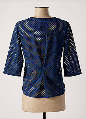 Chemisier coupe cintrée manches courtes bleu LA PERLA femme