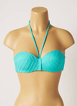 Haut de maillot de bain haut soutien-gorge moulé haut soutien-gorge moulé bleu LOU femme