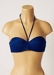 Haut de maillot de bain haut soutien-gorge moulé haut soutien-gorge moulé bleu LOU femme