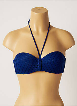 Haut de maillot de bain haut soutien-gorge moulé haut soutien-gorge moulé bleu LOU femme