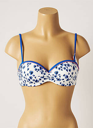 Haut de maillot de bain haut soutien-gorge moulé haut soutien-gorge moulé blanc VARIANCE femme