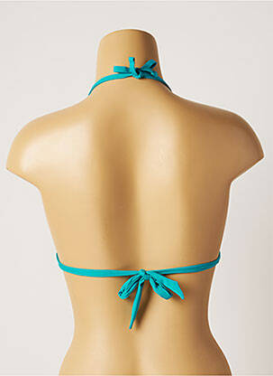 Haut de maillot de bain fermeture liens à nouer haut soutien-gorge avec mousse de rembourrage amovible bleu VARIANCE femme