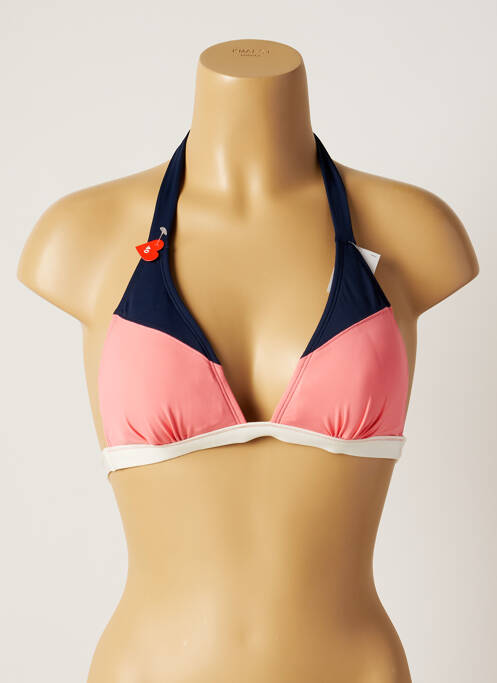 Haut de maillot de bain fermeture liens à nouer haut soutien-gorge avec mousse de rembourrage amovible rose VARIANCE femme
