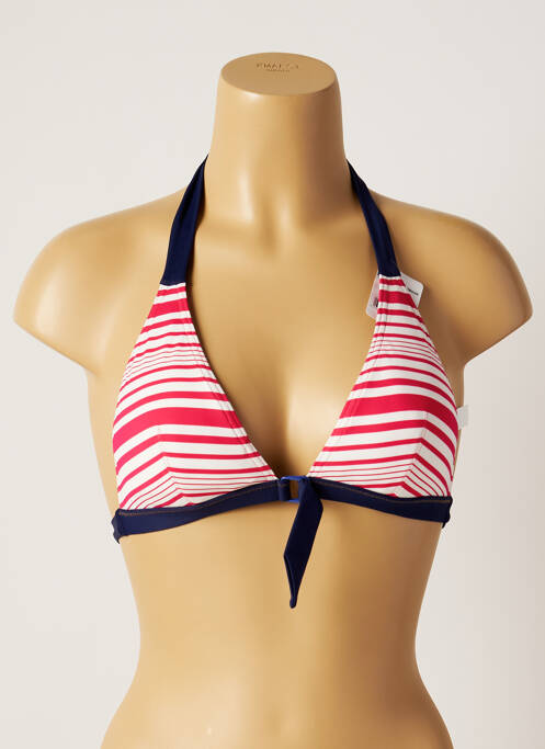 Haut de maillot de bain fermeture liens à nouer haut soutien-gorge avec mousse de rembourrage amovible rose VARIANCE femme