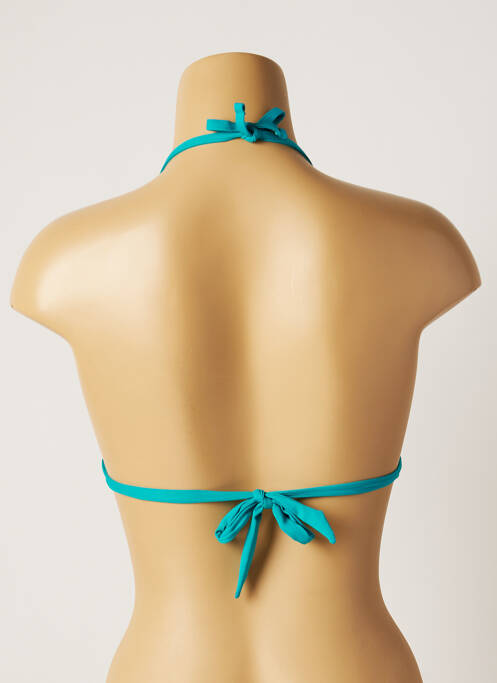 Haut de maillot de bain fermeture liens à nouer haut soutien-gorge avec mousse de rembourrage amovible bleu VARIANCE femme
