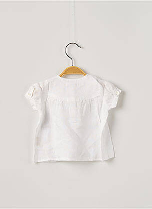 T-shirt coupe droite manches courtes blanc OVALE fille
