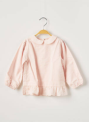 Blouse manches longues manches longues rose OVALE fille