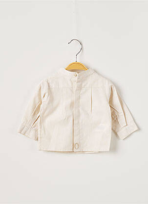 Chemisier coupe droite manches longues beige OVALE fille