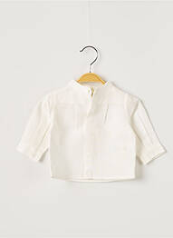 Chemisier coupe droite manches longues blanc OVALE fille