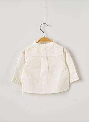 Chemisier manches longues manches longues blanc OVALE fille