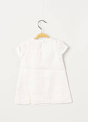 Robe courte doublure sans manche blanc OVALE fille