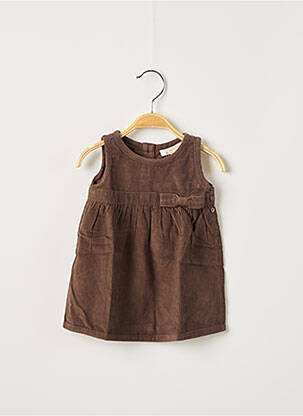 Robe courte sans manche sans manche marron OVALE fille