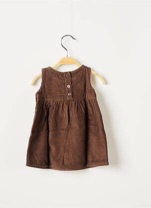 Robe courte sans manche sans manche marron OVALE fille