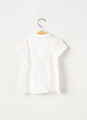 Robe courte sans manche sans manche blanc OVALE fille