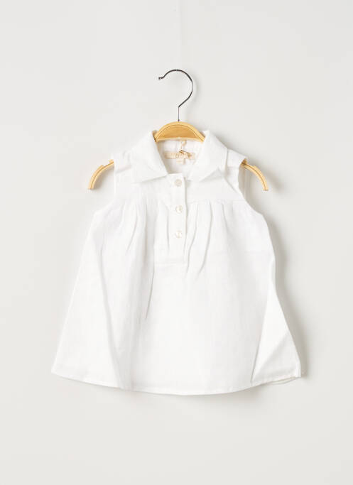 Robe courte blanc OVALE pour fille