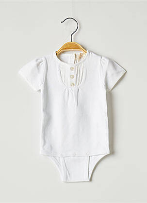 Body lingerie col rond blanc OVALE fille