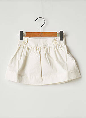 Jupe mi-longue taille élastique blanc OVALE fille
