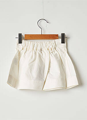 Jupe mi-longue taille élastique blanc OVALE fille