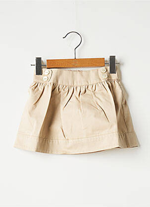 Jupe mi-longue taille élastique beige OVALE fille