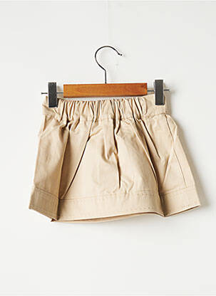 Jupe mi-longue taille élastique beige OVALE fille