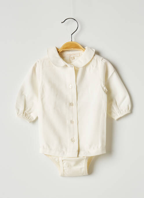 Body lingerie blanc OVALE pour fille