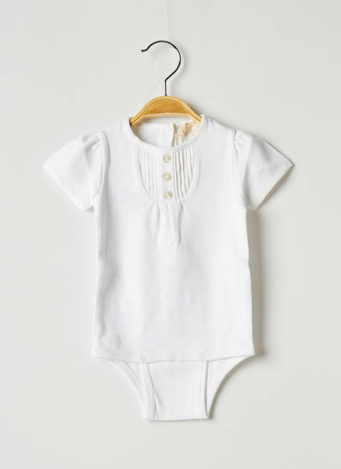 Body blanc OVALE pour fille