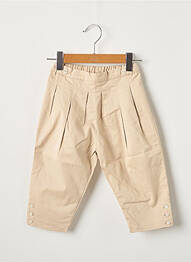 Pantalon droit resserrée sur le bas beige OVALE garcon