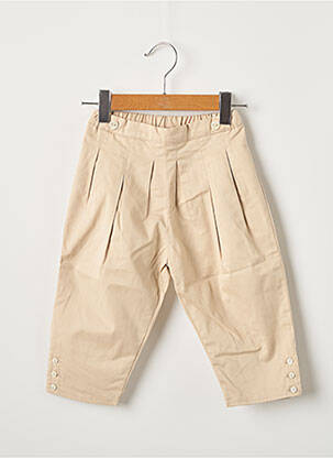 Pantalon droit resserrée sur le bas beige OVALE garcon