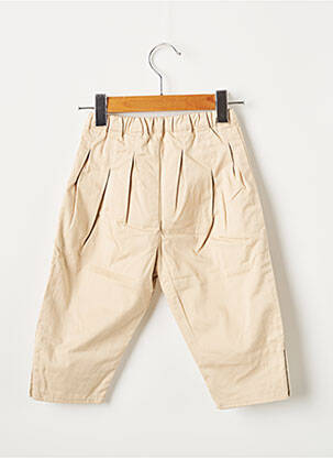 Pantalon droit resserrée sur le bas beige OVALE garçon