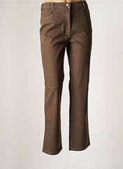 Pantalon droit marron ADELINA BY SCHEITER pour femme seconde vue