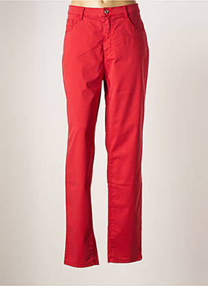 Pantalon casual rouge BRUNO SAINT HILAIRE pour femme